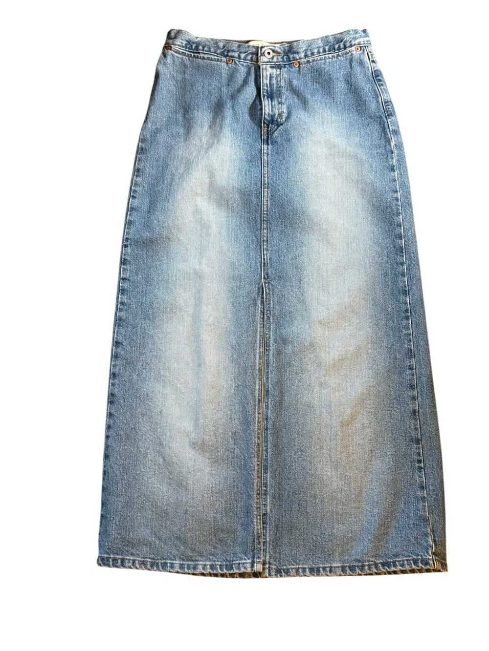 GAP Denim Maxi Skirt Women’s Size 10 Light Wash Long Jean Skirt Y2K A-Line